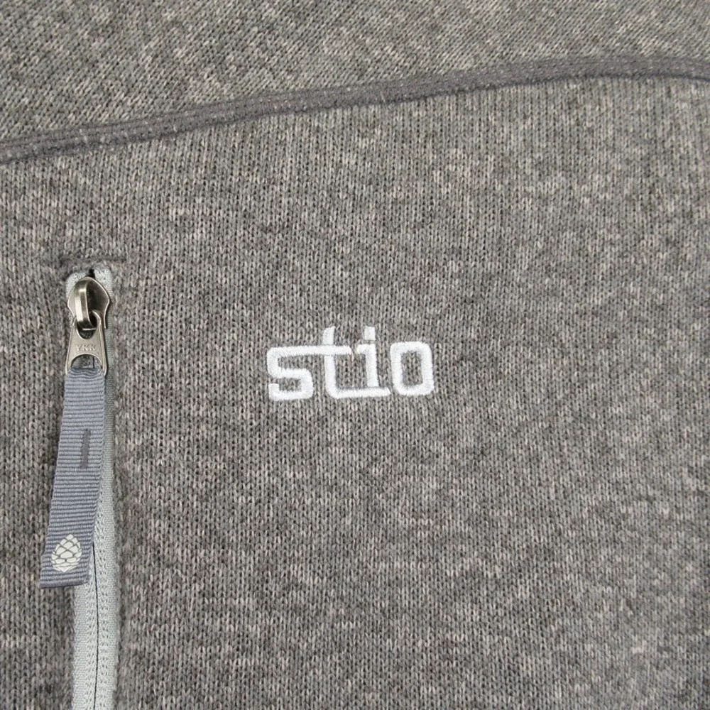 Stio Mens Full Zip‎ Fleece Sweater Jacket Size XXL Company Logo Embroidered
